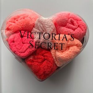 Victoria's Secret Pink and Red Panties Heart Set